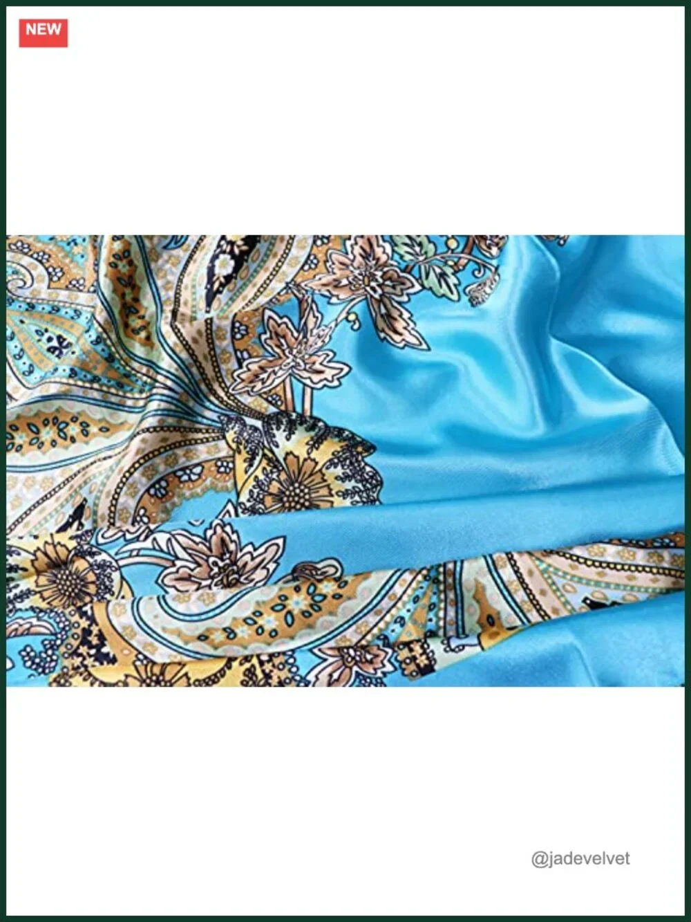 Satin Square Scarf for Women, 35x35 Silk Feel Hair Wrap, Headscarf & Neck